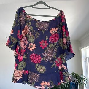 Paper Crown off the shoulder top, 3/4 sleeve